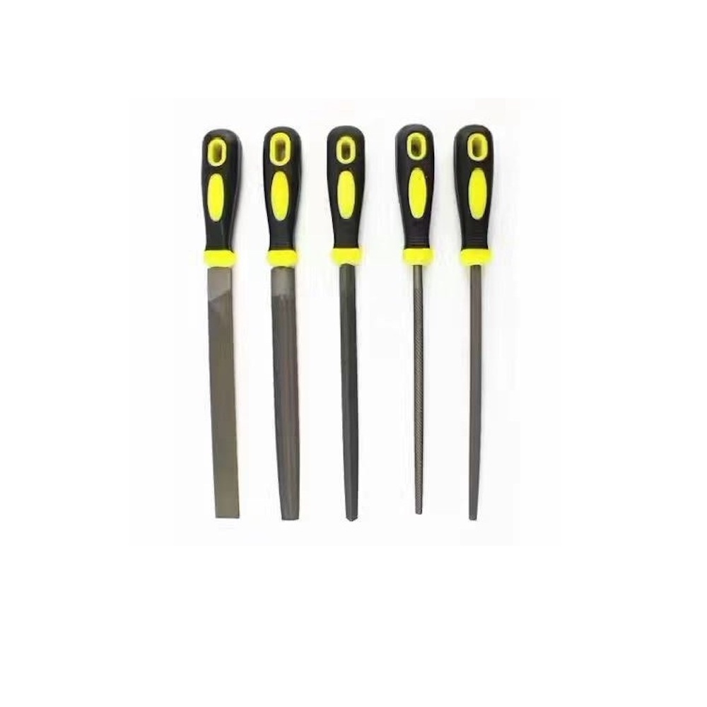 6 '8' 10' 12' Steel hand file DIY tools steel hand wood rasp needle file with double colors plastic handle