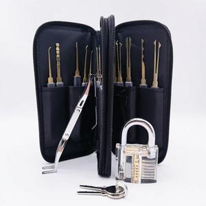 24PC locksmith lock pick up set tools supplies lock pick up tool set