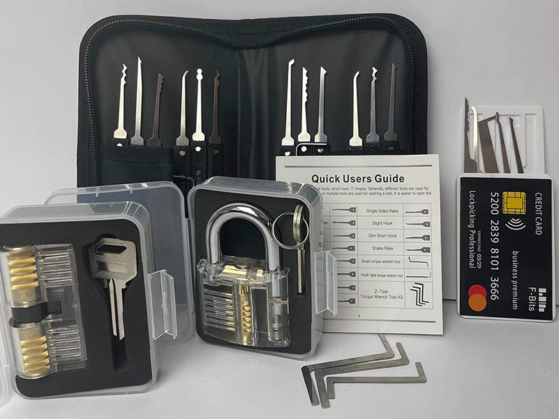 24PC locksmith lock pick up set tools supplies lock pick up tool set