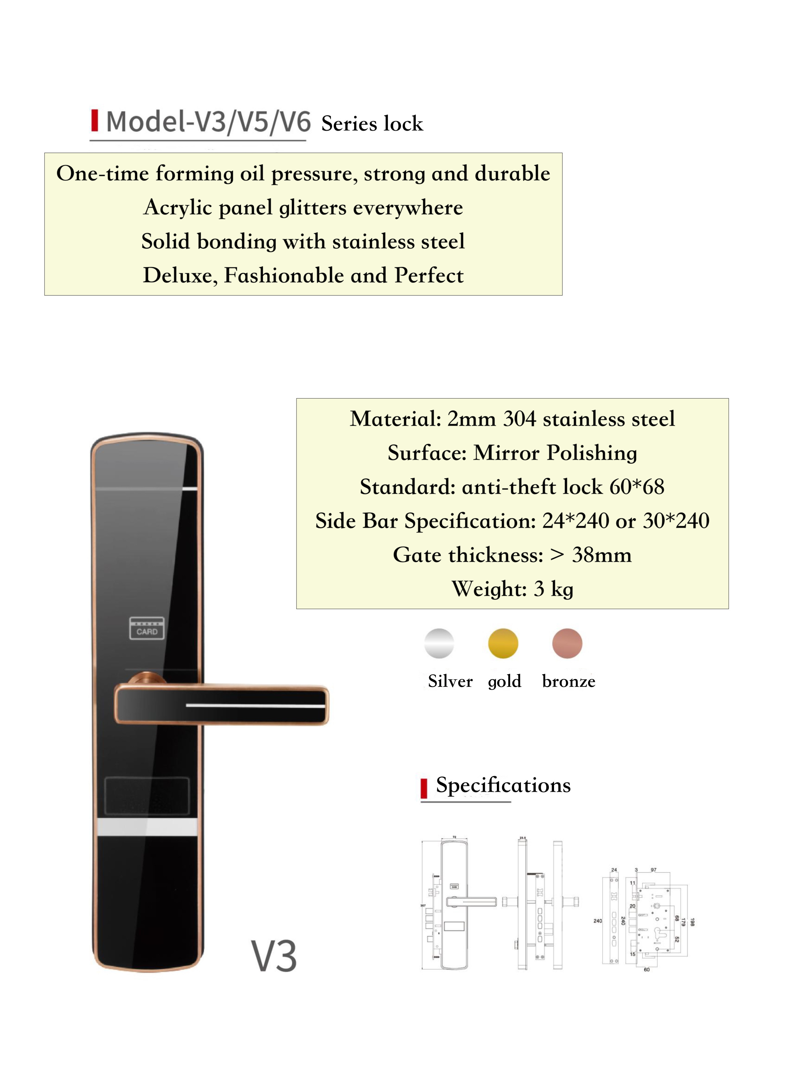 Wifi smart door lock digital security tsa lock app central locking system