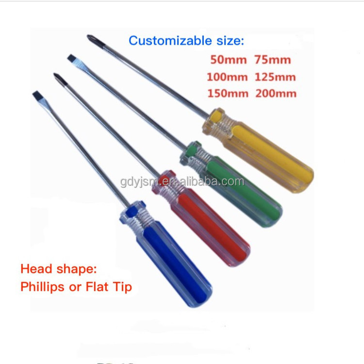 Crystal Handle Phillips Flat Tip Cross Slotted Shaped Screwdriver