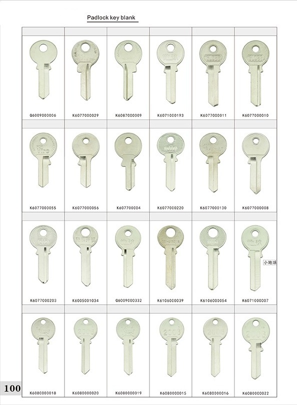 Customized UL050 Universal Brass Material Colour Plastic Head key Blank Door Keys