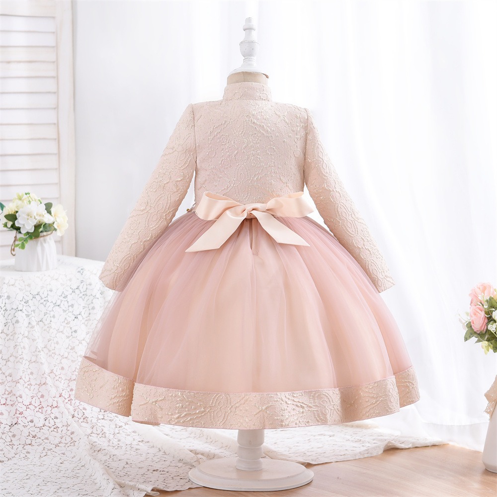 High quality  Hot sale autumn and winter flower girls dresses princess girls dresses for wedding birthday party