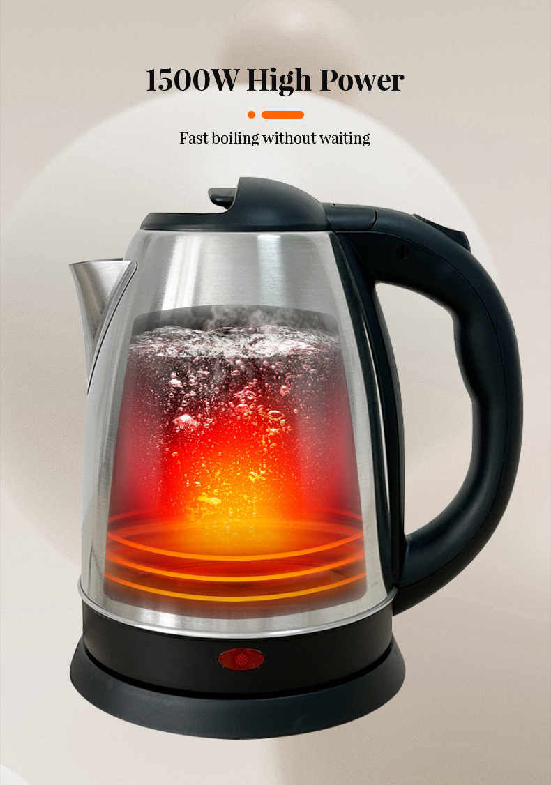 1.5 L popular stainless steel electric kettle for home professional boiling water kettle electric cordless electric kettle