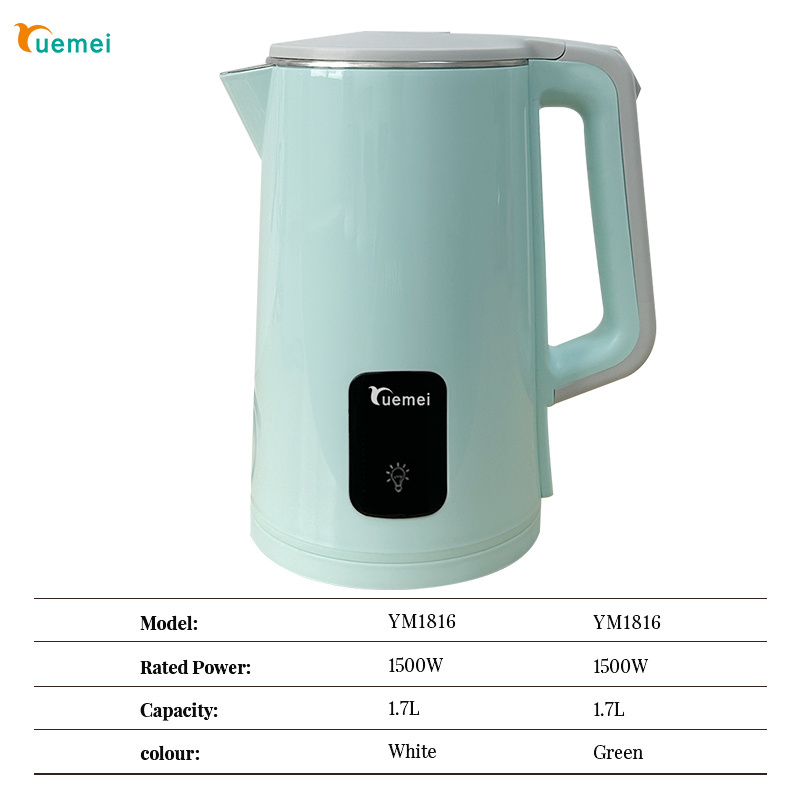 Guangzhou electric kettle boil water quickly electric kettles blue 304SS stainless steel liner electric kettle travel