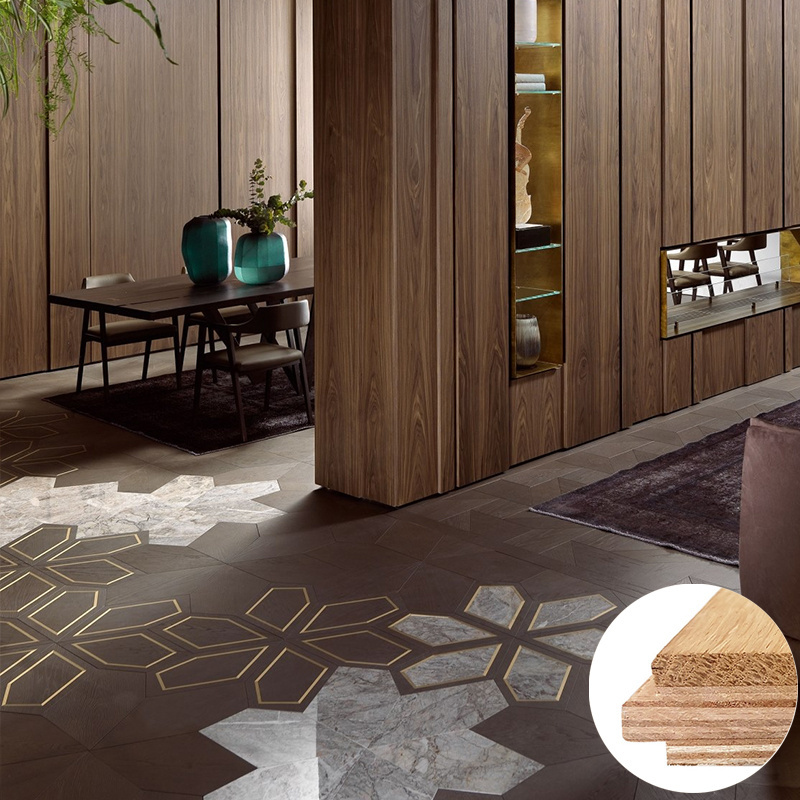 German luxury dark parquet chene massif hexagonal wood floor boards 18mm parquet flooring g5 oak wood flooring