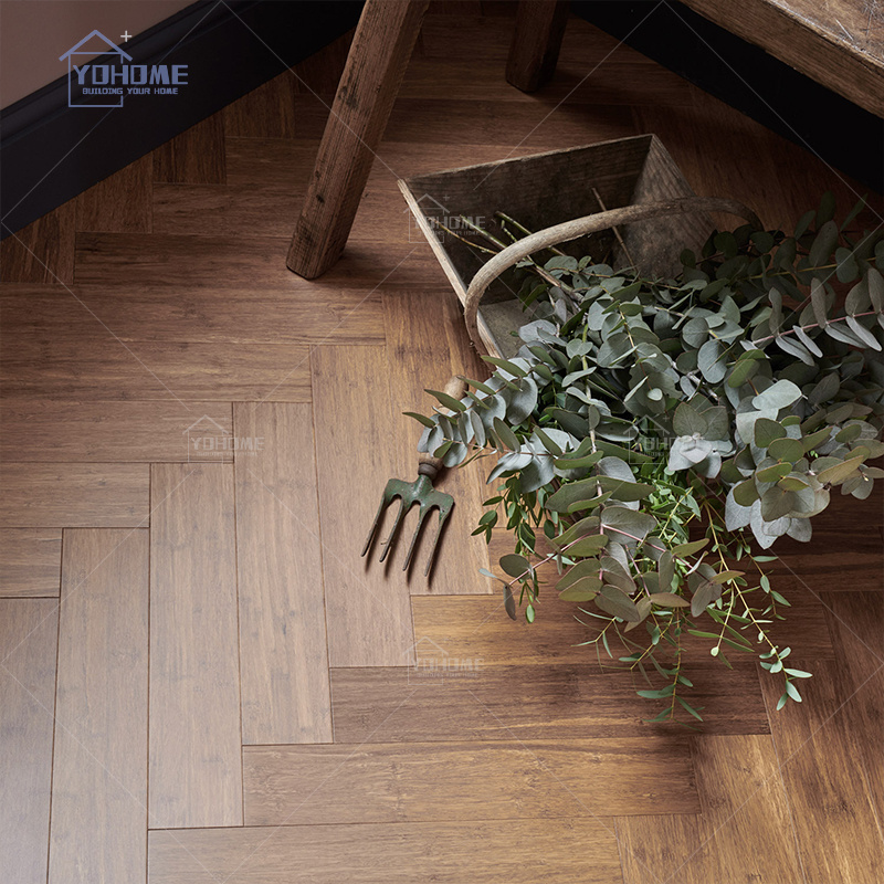 Vietnam standard strandwood bamboo flooring tiger strand woven bamboo laminate flooring carbonized side press bamboo flooring