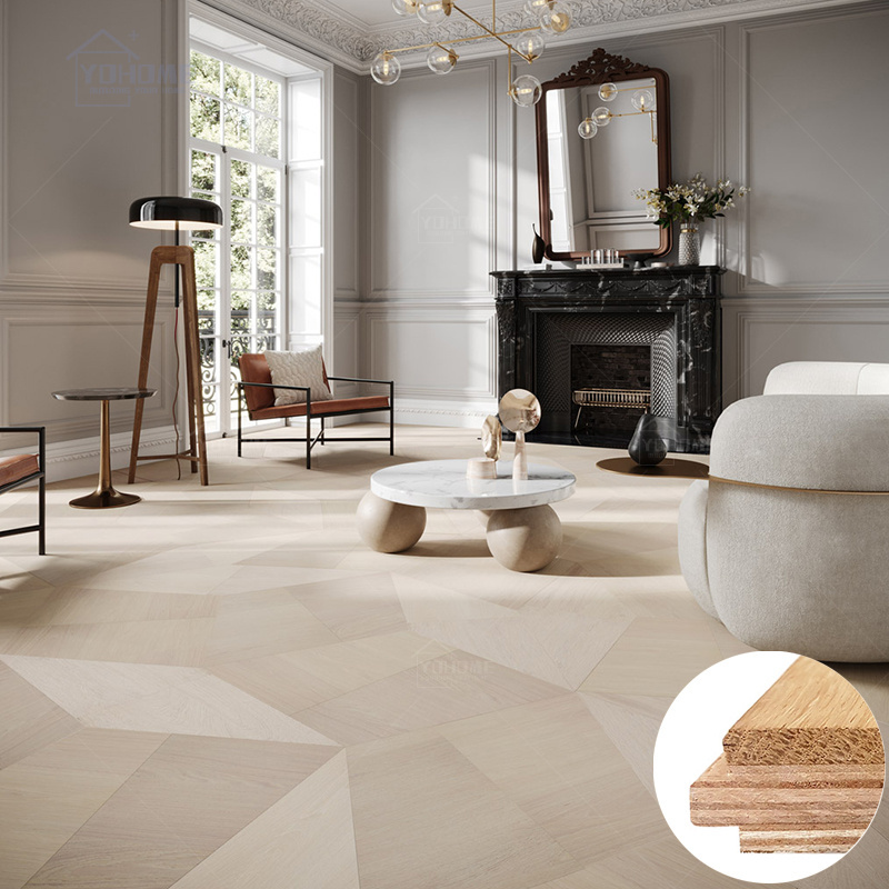 Yohome 2024 new design parquet massif point de hongrie exotic hardwood floor leaf parquet versailles modern flooring