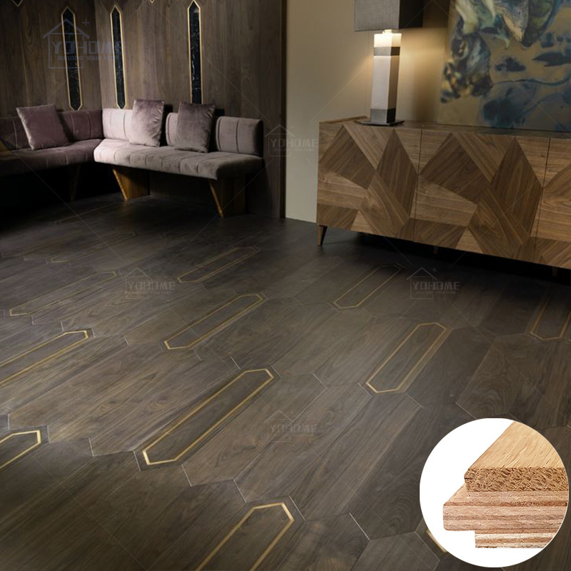 Yohome 2024 new design parquet massif point de hongrie exotic hardwood floor leaf parquet versailles modern flooring