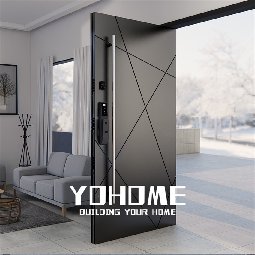 Yohome design luxury interior and exterior security doors luxury internal wood door for bedroom modern villa entrance front door