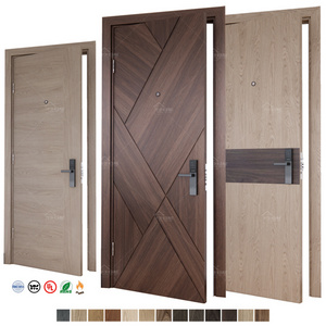 China top manufacturer 90 minutes fire rated wood door soundproof fire doors for indoor houses hotel fire rated interior doors