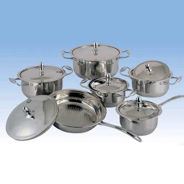 FH-191B 12 pieces cookware set kaisa hoff stainless steel casserole set with S/S lid