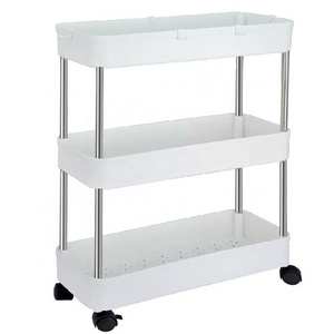 household multifunction 3 tiers organizer trolley storage rack with wheels for bathroom kitchen living room bedroom