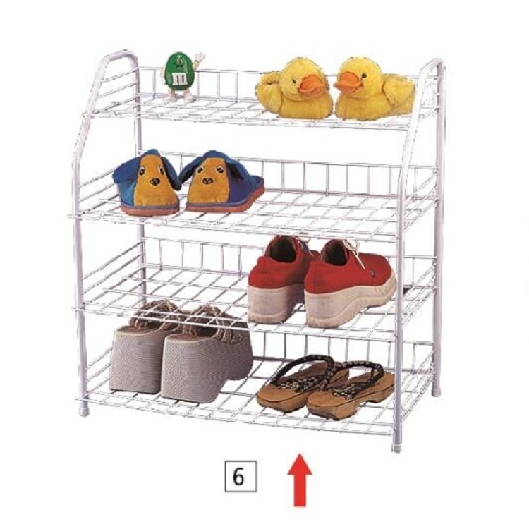 jiangmen factory nice price 8 pairs metal shoe rack storage