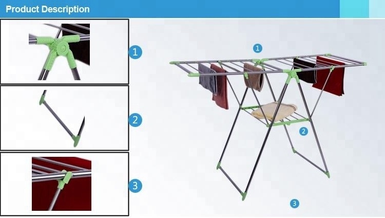 Jiangmen stainless steel folding clothes laundry drying racks