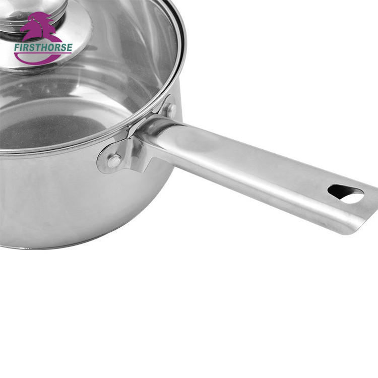 SKU good seller single handle DGCCRF saucepan stainless steel non-stick cookware milk pot LB-1842A