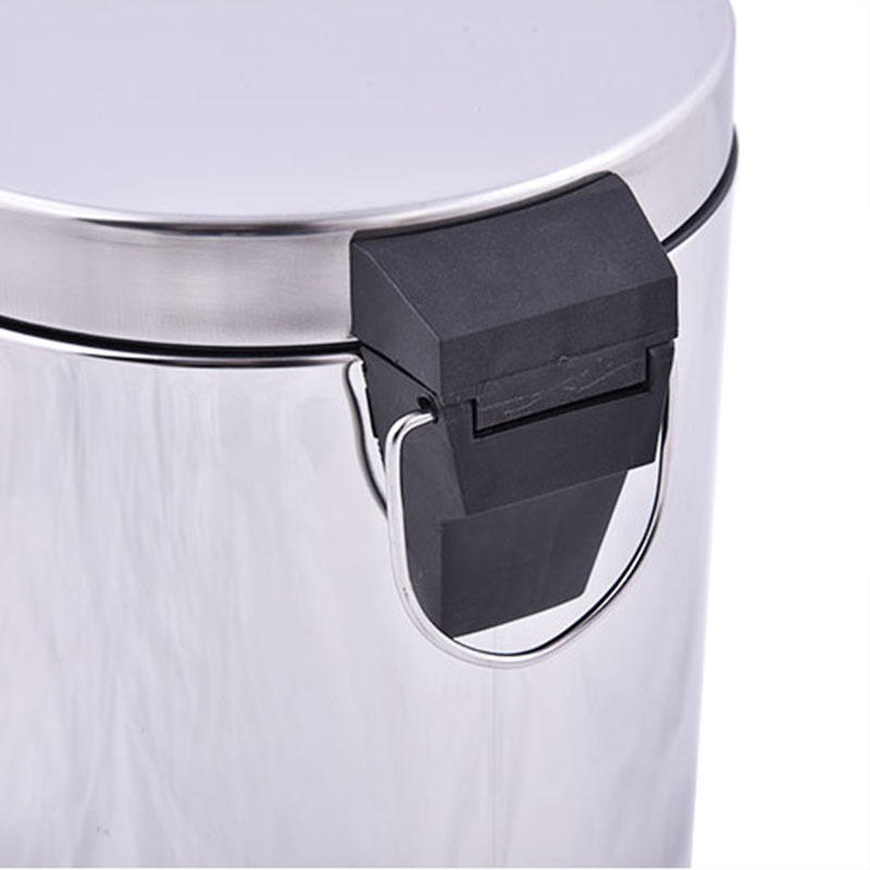 LINK BEST 3L Stainless Steel Foot Pedal Kitchen Trash Can Round Matt or Mirror Garbage Bin