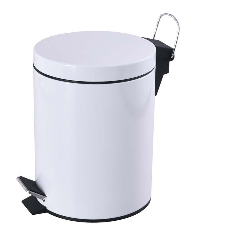 LINK BEST 3L Stainless Steel Foot Pedal Kitchen Trash Can Round Matt or Mirror Garbage Bin