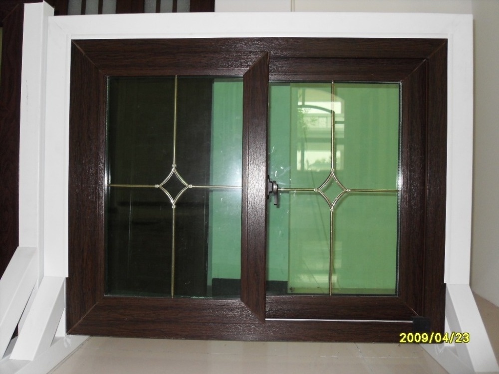 UPVC windows with glass prefab house design Nigeria modern grills pvc casement window