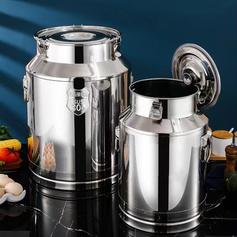 keep warm milk storage container drums pail metal honey tanks 304 stainless steel 10L-100L milk cans