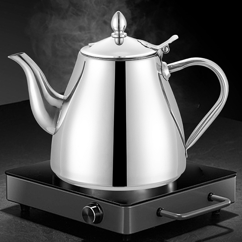 Multifunctional Kettle Gas Induction Metal Silver Stovetop 1.0L 1.5L Teapot Kettles Coffee Kettle Jug