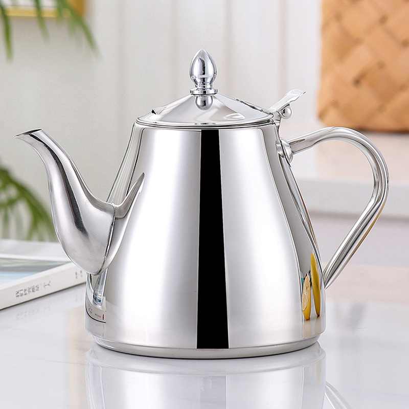 Multifunctional Kettle Gas Induction Metal Silver Stovetop 1.0L 1.5L Teapot Kettles Coffee Kettle Jug