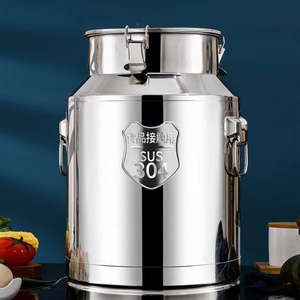 high-capacity 28L-100L stainless steel Metal Jar food canister  liquid storage container for milk sealed tank