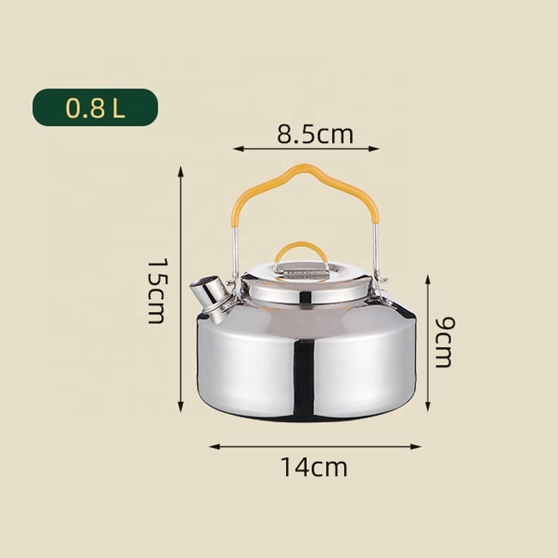 Portable Travel Mini Kettle 304 Stainless Steel Outdoor Camping Boil Water Pot Metal Coffee Brewing Pot