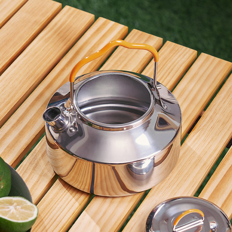 Portable Travel Mini Kettle 304 Stainless Steel Outdoor Camping Boil Water Pot Metal Coffee Brewing Pot