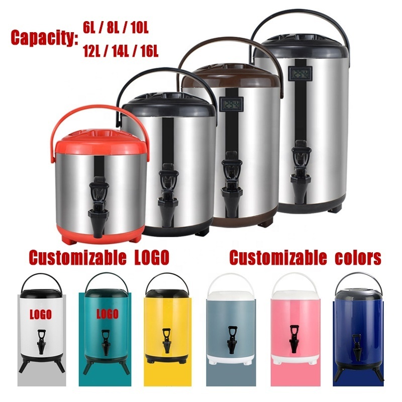 Milk Tea Bucket Thermos Bucket Stainless Steel Insulated Thermos Barrel 201 Coffee Milk Tea Heat Preservation Bucket