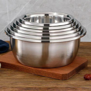 Custom Color Metal Stainless Steel Mixing Bowl Set Multifunction Kitchen Basin and Colander for Wash Vegetables or Knead Dough