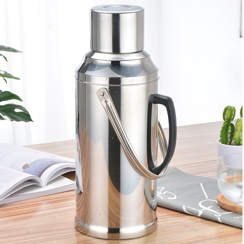 double wall glass hot water tea coffee jug thermal pot camping metal stainless steel thermos vacuum flask