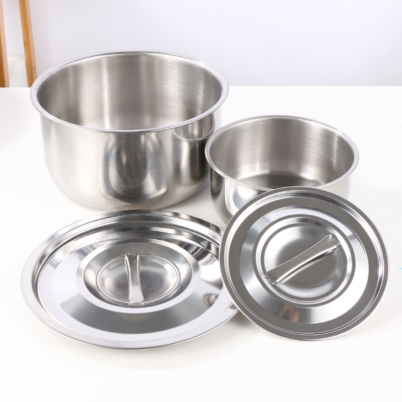 factory wholesale 10pcs induction cookware sets cookware metal stainless steel stock pot with lid