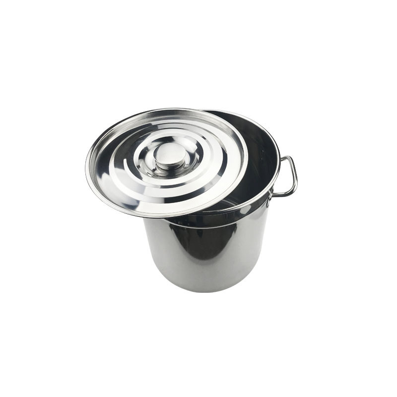 metal boiling industrial soup cooking pot big cooking stock pot stainless steel cookware hot-water pot bucket with lid