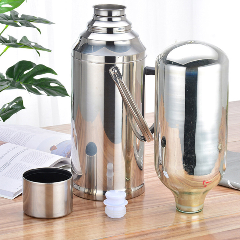 double wall glass hot water tea coffee jug thermal pot camping metal stainless steel thermos vacuum flask