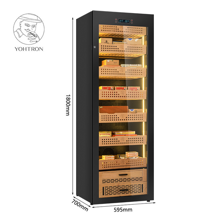 Yohtron single door digital temperature control cigar humidor electric cooler