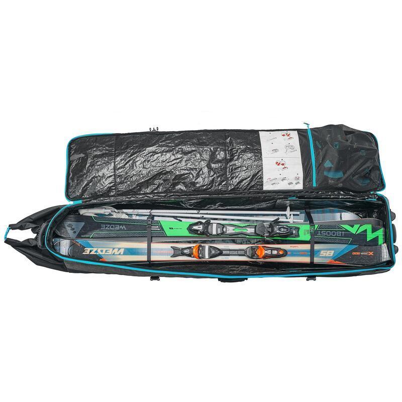 Ultimate Double Premium High End Double Roller Ski Travel Bag Padded Travel Snowboard Bag with Wheels