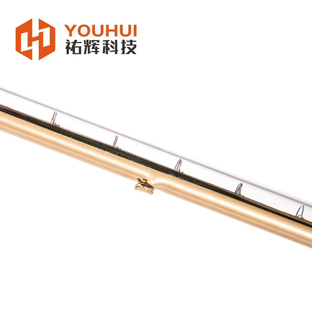 Infrared lamp gold-plated halogen electric heating tube, semi gold-plated single and double hole plastic fusion heating element