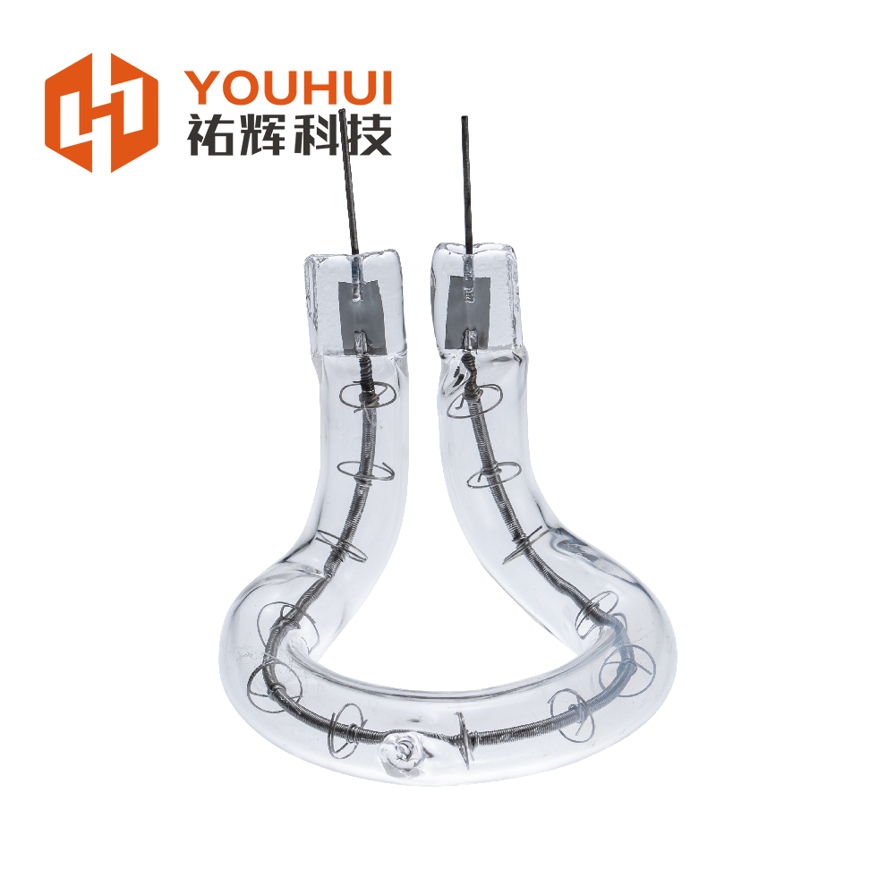 High temperature resistant transparent quartz glass single tube circular heating lamp tube