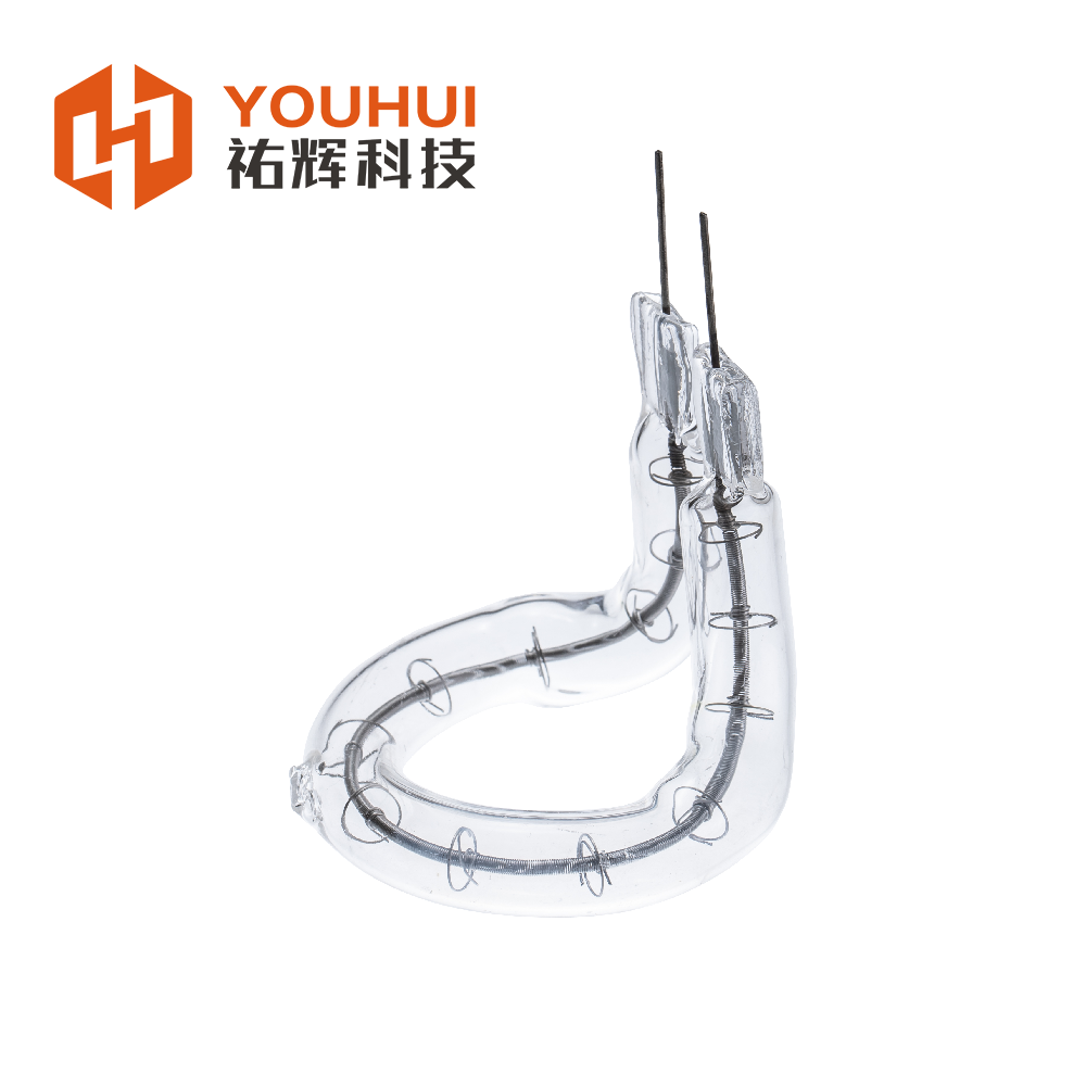 High temperature resistant transparent quartz glass single tube circular heating lamp tube