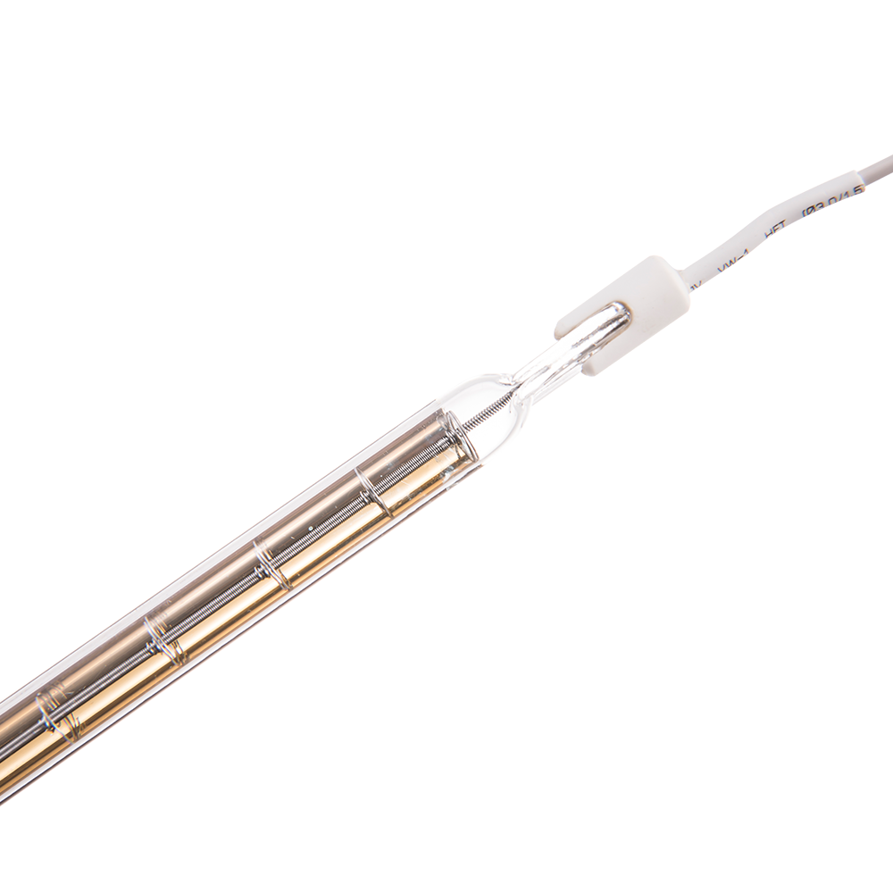 Infrared lamp gold-plated halogen electric heating tube, semi gold-plated single and double hole plastic fusion heating element