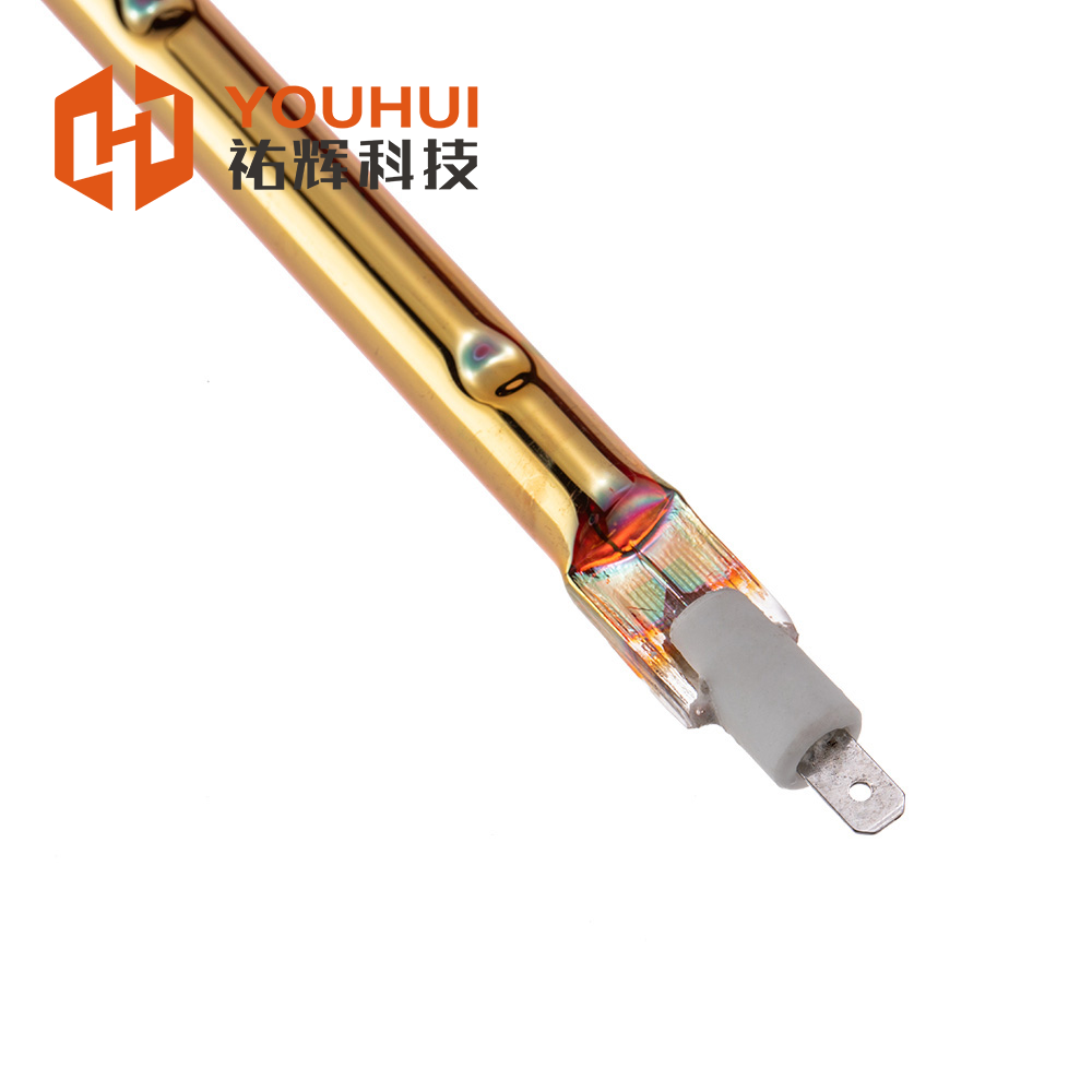 Full gold-plated single tube straight tube infrared heating lamp for sauna heating