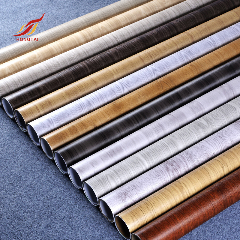 Self adhesive decor wood grain pvc viny film lamination sticker 3d home decoration wallpaper