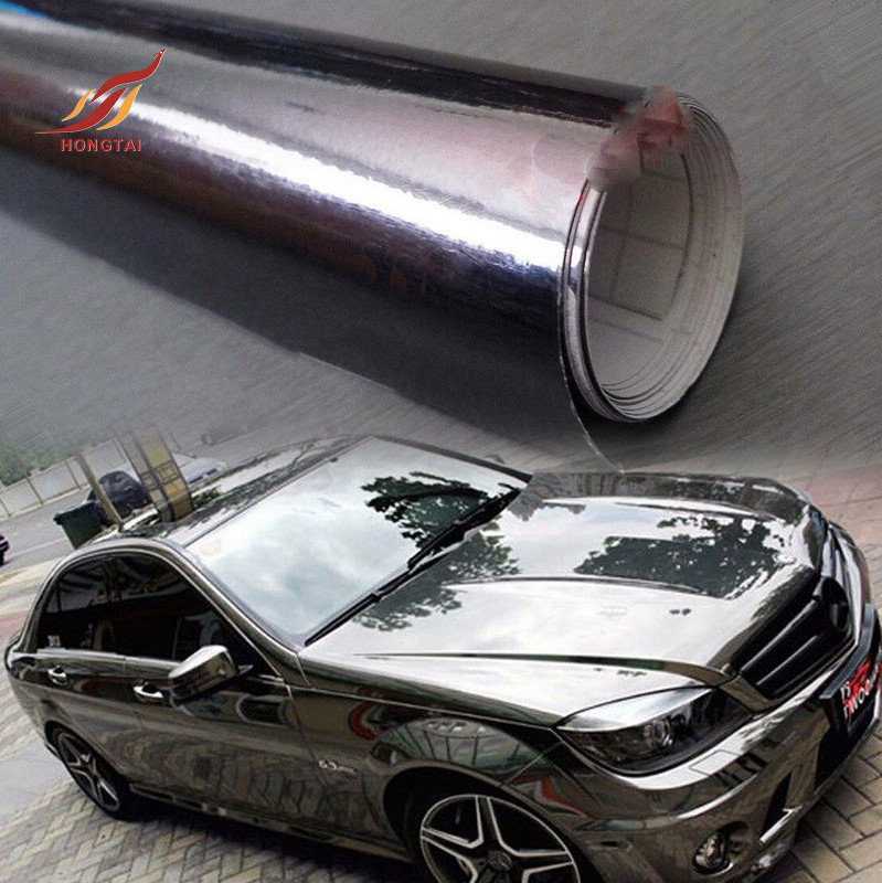 1.52x18m free bubbles auto body blue metallic chrome wrap vinyl film high glossy car body vinyl wrap