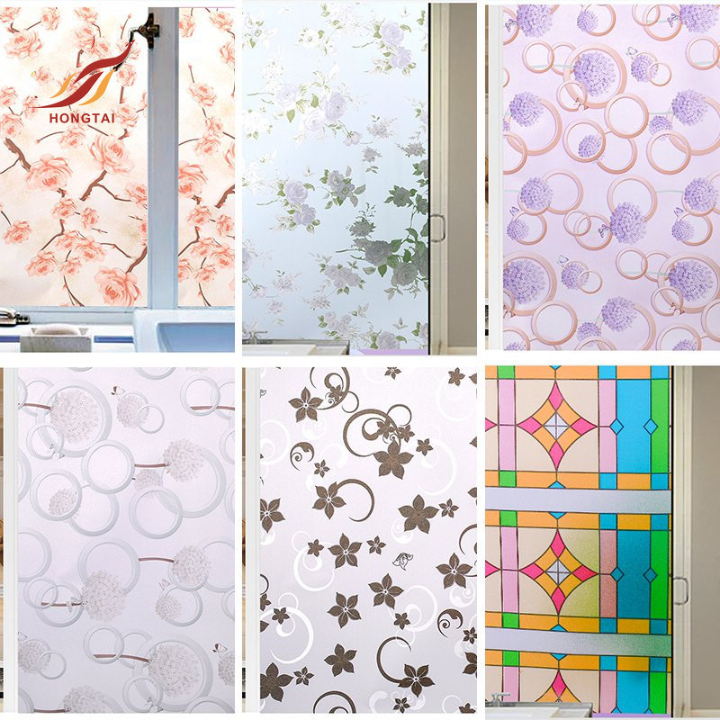 texture stained shower door stickers decoration sticker dichroic glass window sandblasting film