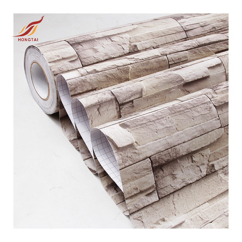 2022 Hot Selling Brick Stone Home Office Hotel Grey Wall Decor 3D Brick Wallpaper