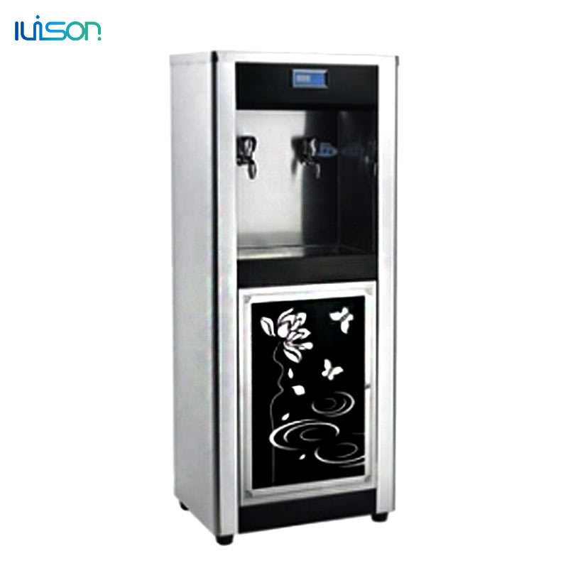 commercial two faucet hot and normal water drink dispenser purified drinking fountain for school