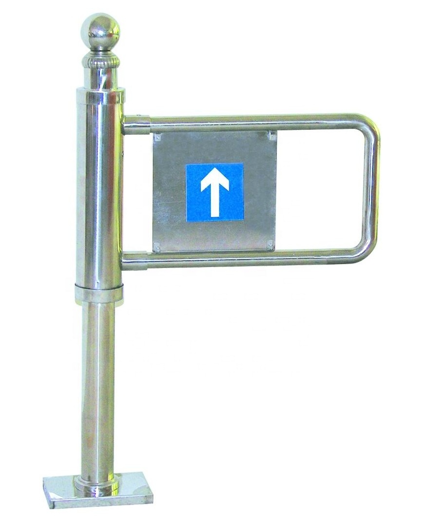 Waterproof Security Swing Turnstile Gate 304 Stainless Single Lane Barrier Turnstile for Supermarket