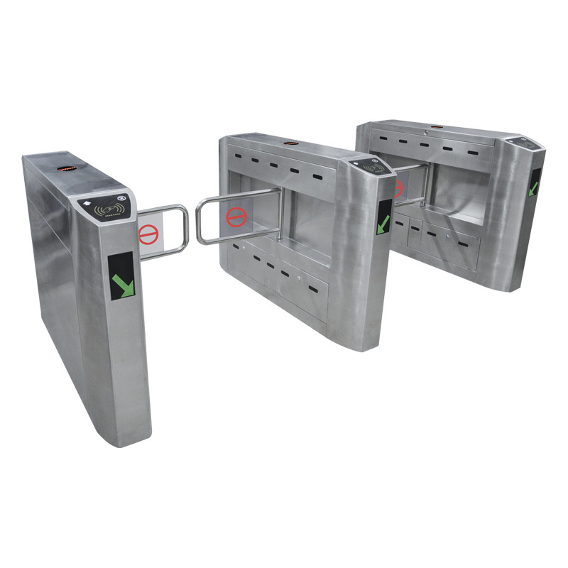 High Security Waist Height Pedestrian Fully Automatic Access Control Swing Turnstile Barrier Gate for gyms and hotels