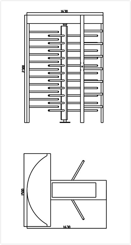 Security rfid gate control access system stainless steel security doors full height turnstile gate